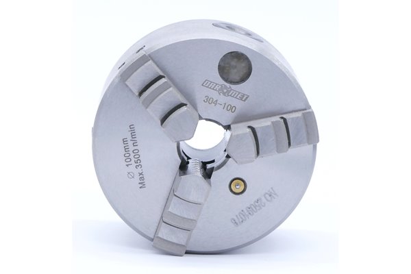 Uchwyt tokarski samocentrujący spiralny, żeliwny, 3 - szczękowy: 100 MM (DIN 6350) - DARMET