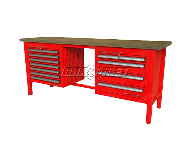 STÓŁ WARSZTATOWY Z SZAFKAMI - 2070x600 mm - FAST SERVICE (P-3-134-01)