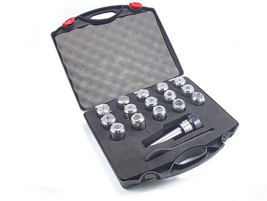 Oprawka zaciskowa do tulejek ER40 x 15 szt. - Morse MK3 - Komplet (DM-076)