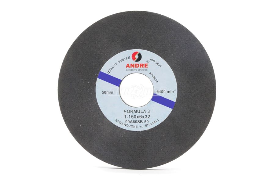 Kamień szlifierski 150 x 6 x 32 mm | ściernica płaska | typ 1 | 99A60S6B88 - ANDRE 120123