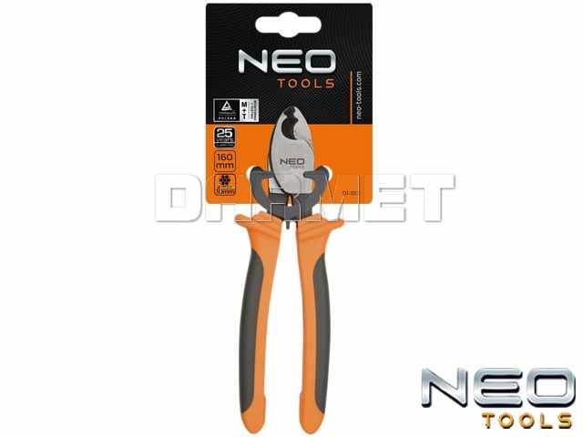 Obcinak do kabli miedzianych i aluminiowych, długość: 160MM - NEO TOOLS (01-513)