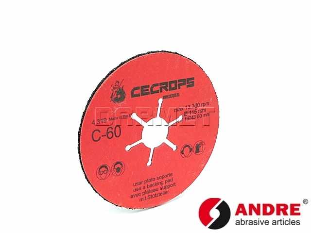 Tarcza fibrowa - 115MM x 22,2MM, ziarnistość C60 - ANDRE (820004)