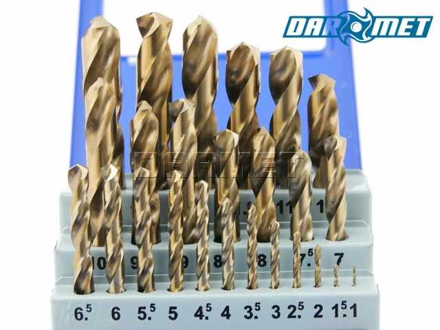 Zestaw wierteł do metalu HSS-Co, zakres 1-13MM - 25 szt.