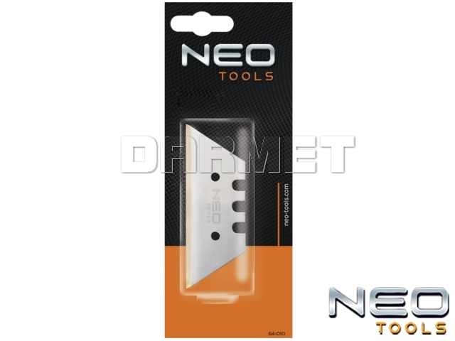 Ostrza trapezowe wymienne z pokryciem tytanowym - 0,65 x 52MM - 5 sztuk - NEO TOOLS (64-420)