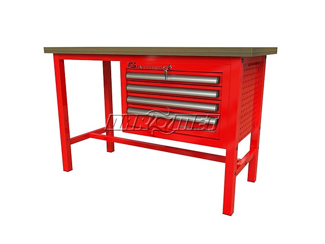 STÓŁ WARSZTATOWY Z 1 SZAFKĄ (3 szuflady) - 1400 mm - FAST SERVICE (P-3-022-01)