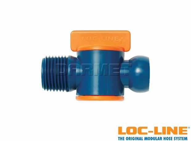 2 zawory z gwintem zewnętrznym NPT 1/2", system 1/2" - LOC-LINE (32092)