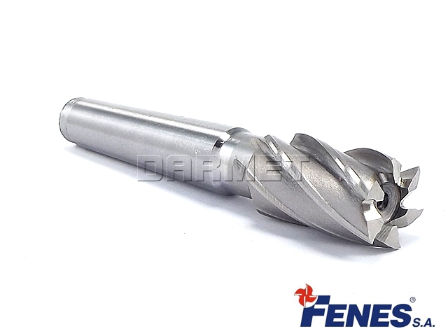 Frez trzpieniowy do metalu 36 mm | 6-ostrzowy | krótki walcowo-czołowy | chwyt Morse'a mk4 DIN845-B K-N HSS - FENES 0641-512-400-145