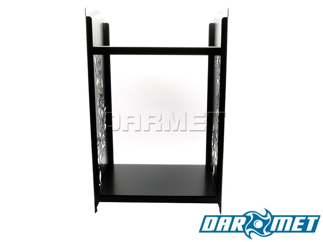 Stojak na drewno kominkowe | 46 x 35 x 74  cm | blacha 2,5 mm | wzór: RÓŻA - DARMET