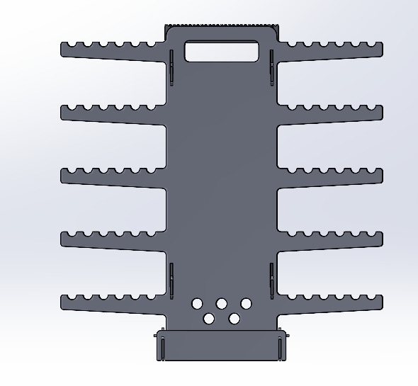Szaszłykarnia 10 ramion | 425 x 406 x 372 mm - DARMET