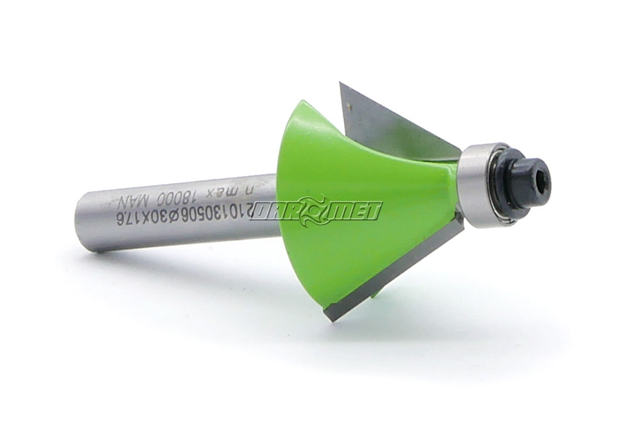 Frez do fazowania 30° do drewna z łożyskiem dolnym | 30 x 17,5 x 8 mm - LUNA 210130506