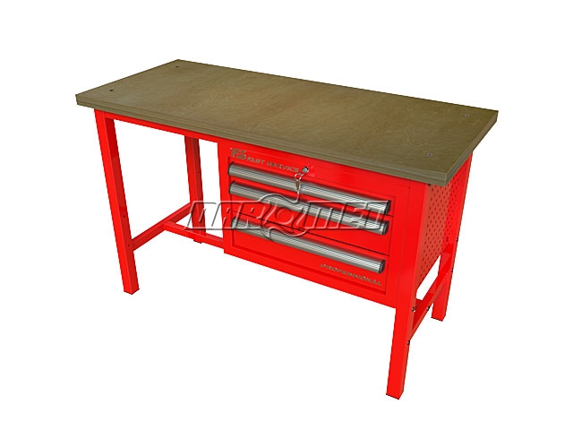 STÓŁ WARSZTATOWY Z 1 SZAFKĄ (3 szuflady) - 1400 mm - FAST SERVICE (P-3-021-01)