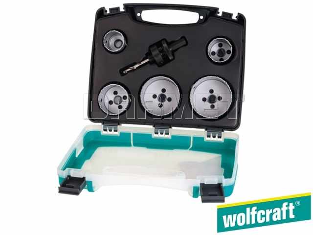 Zestaw otwornic bimetalowych o średnicach: 40, 54, 65, 68, 74, 86 mm - WOLFCRAFT WF5423000