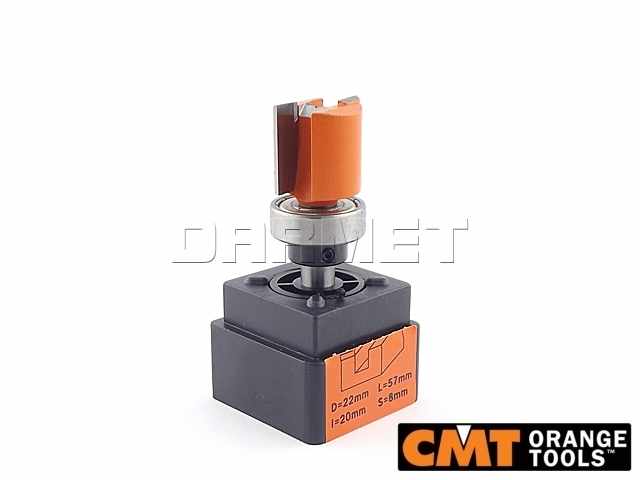 Frez prosty do drewna z łożyskiem górnym | 22 x 20 x 8 mm - CMT (911.220.11B)