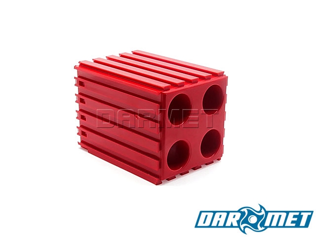 Stojak na tulejki zaciskowe ER16 |  koszyczki 4 x ER16 | kolor czerwony (2034)