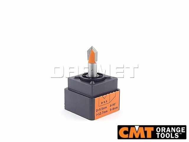 Frez bruzdujący, stożkowy 90° do drewna | 9,5 x 12,7 x 8 mm - CMT (915.095.11)