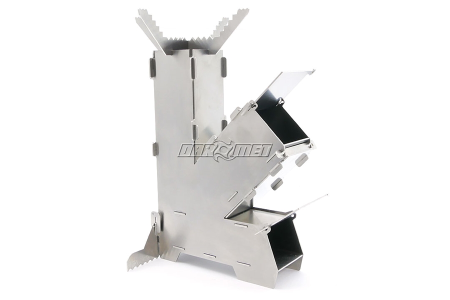 Mini piecyk kominek rakietowy survivalowy | kuchenka turystyczna do bushcraftu | z pokrowcem - DARMET