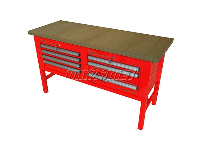 STÓŁ WARSZTATOWY Z SZAFKAMI - 1570x600 mm - FAST SERVICE (P-3-032-01)