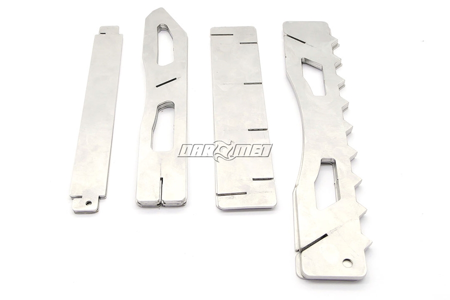 Przenośny grill kieszonkowy ze stali nierdzewnej | 33 x 16 x 16 cm - DARMET