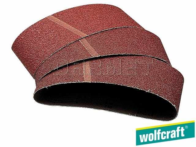 Taśmy szlifierskie z tkaniny, granulacja: 40, wymiary: 76 mm x 457 mm - 3 sztuki - WOLFCRAFT WF1890000