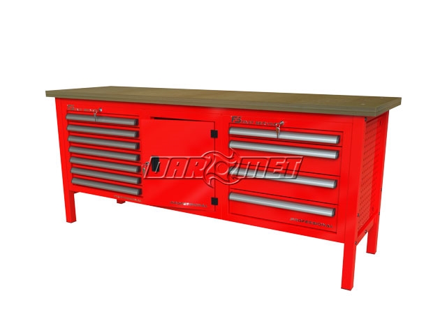 STÓŁ WARSZTATOWY Z SZAFKAMI - 2070x600 mm - FAST SERVICE (P-3-164-01)
