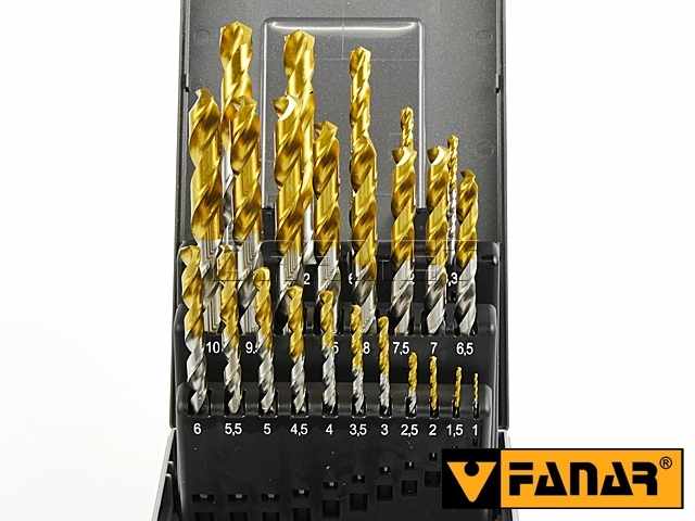 Zestaw wierteł do metalu | HSS-E INOX TiN | CZW-24 | 24 szt. - FANAR (Z2-024315-0000)