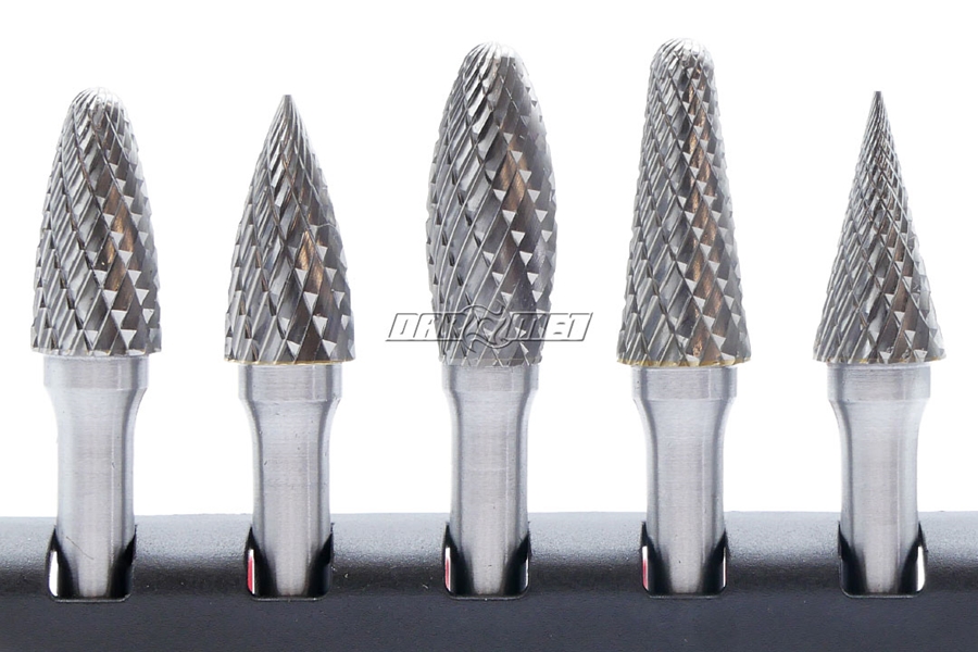 Zestaw pilników obrotowych 10 szt. | frezy do metalu VHM | trzpień 6 mm | Standard Line - PO-DZ-KIT10-10MM