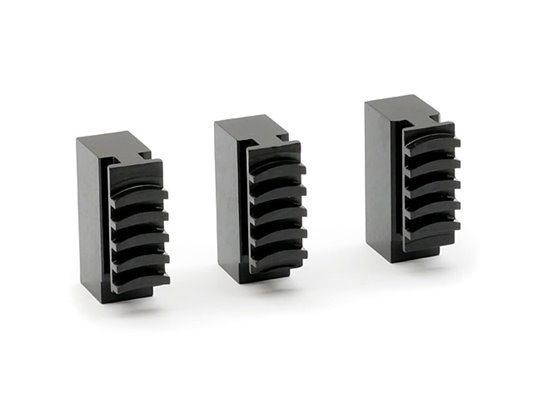 Szczęki jednolite miękkie 125 mm SJM | Komplet 3 szt. | do uchwytów 32**, 35**, 3-szczękowych - BISON-BIAL (398536020000)