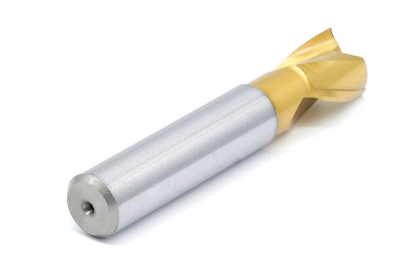 Frez trzpieniowy do metalu 14 mm | 2-ostrzowy | do rowków na wpusty | krótki walcowo-czołowy | chwyt walcowy DIN327-B K HSS TiN Golden Line - FENES 0641-556-100-275