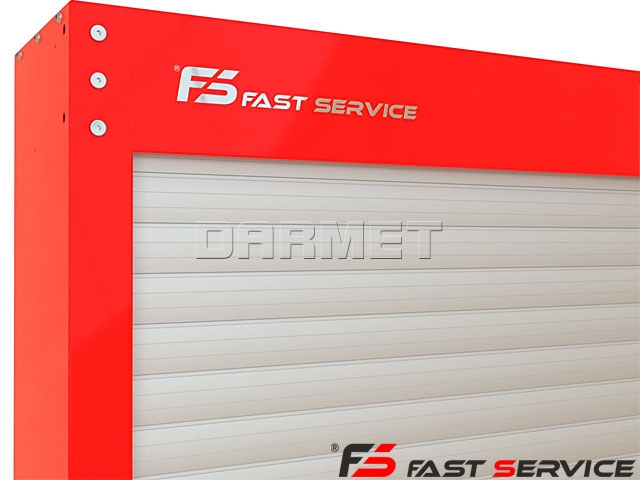 Gablota narzędziowa zamykana roletą żaluzją 100x100cm - FAST SERVICE (G107)