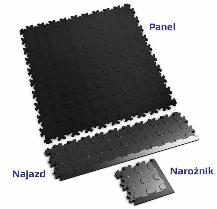 Podłoga Fortelock Industry 2040 - wzór monety (Coins Black)