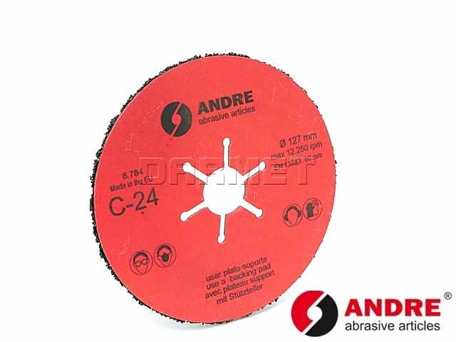 Tarcza fibrowa - 127MM x 22,2MM, ziarnistość C24 - ANDRE (820005)