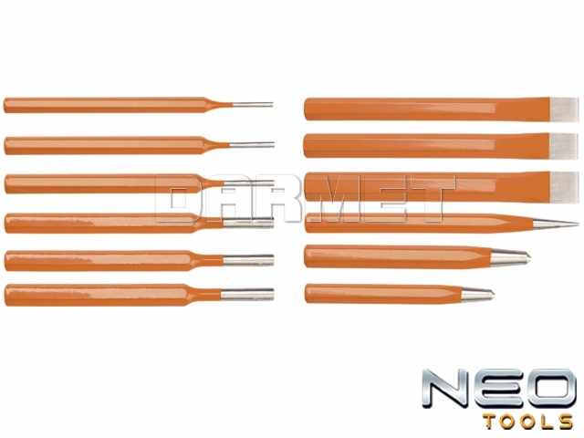 Zestaw wybijaków i przecinaków - 12 sztuk - NEO TOOLS (33-062)