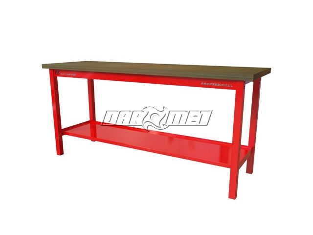 Solidny stół warsztatowy prosty - 2230 mm - FAST SERVICE (P-3-00-01xxx)