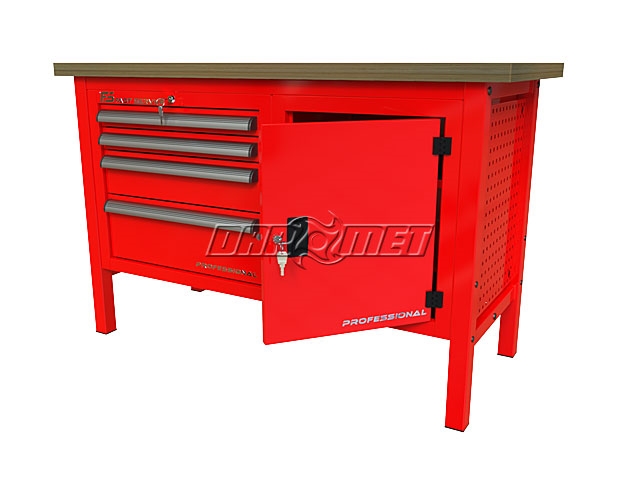 STÓŁ WARSZTATOWY Z SZAFKAMI - 1400x600 mm - FAST SERVICE (P-3-076-01)