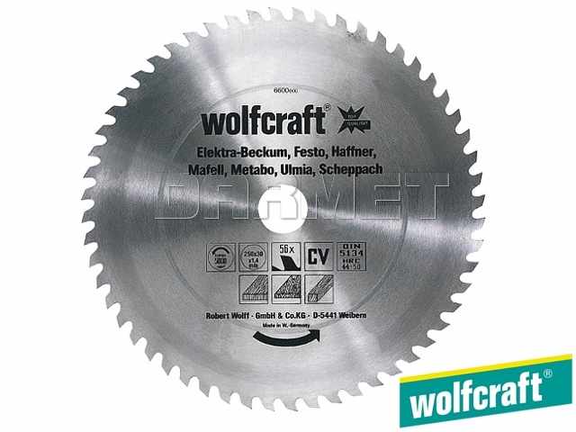 Piła tarczowa 315 x 30 mm do pilarek stołowych | 56 zębów | seria czerwona - WOLFCRAFT WF6604000