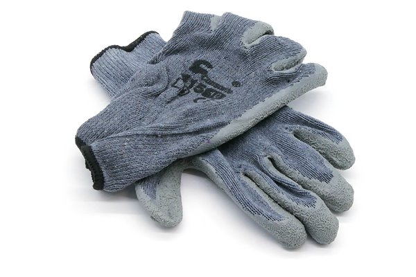 Rękawice robocze szare poliestrowe z lateksem, 415, rozmiar 10 - Consorte