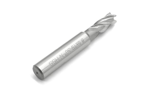 Frez trzpieniowy do metalu 8,5 mm | 4-ostrzowy | o ostrzach centralnych | krótki walcowo-czołowy | chwyt walcowy DIN844-A K-M-N HSS - FENES 0641-512-101-085