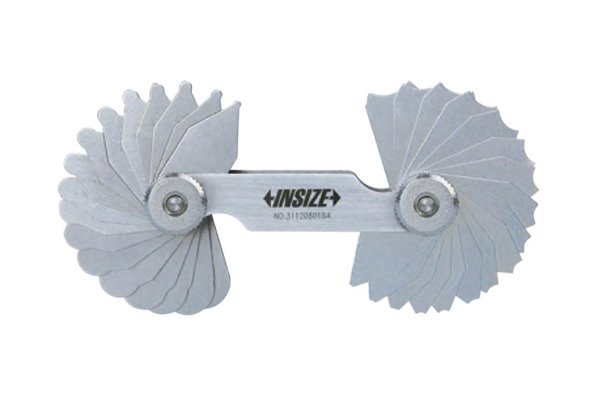 Promieniomierz 1-7 mm | 17+17 płytek - INSIZE 4801-17