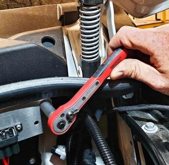 Grzechotka z trzpieniem chwytowym stałym 1400FRP, z chwytem kwadratowym 1/4" - TENGTOOLS (7429-0107)