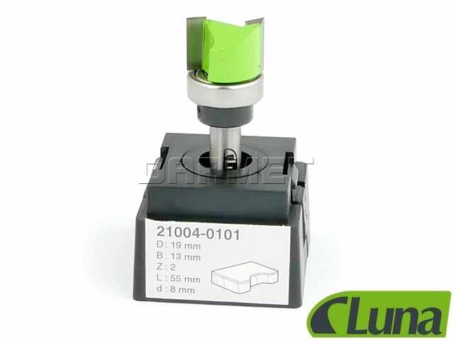 Frez krawędziowy do drewna z łożyskiem górnym | 19 x 13 x 8 mm - LUNA (21004-0101)