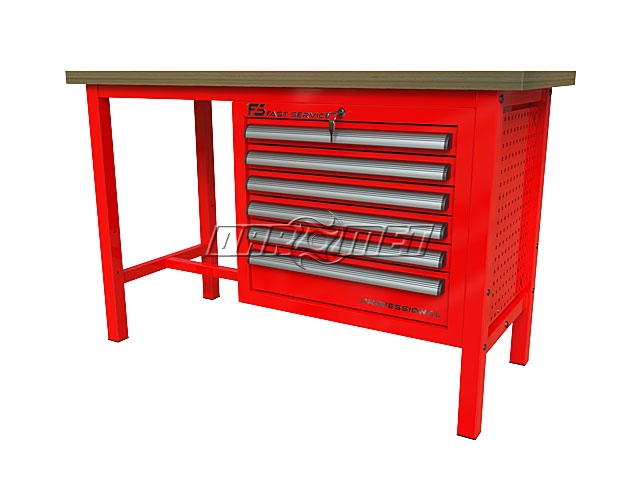 STÓŁ WARSZTATOWY Z SZAFKAMI - 1400x600 mm - FAST SERVICE (P-3-053-01)