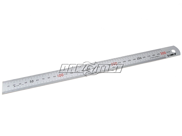 Przymiar kreskowy stalowy, bezodbłyskowy 300 mm | 25x1 mm - Limit 84270206