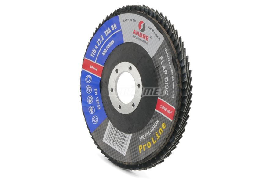 Ściernica lamelkowa 115 x 22,2 mm | P80 | PRO-LINE - ANDRE 810060