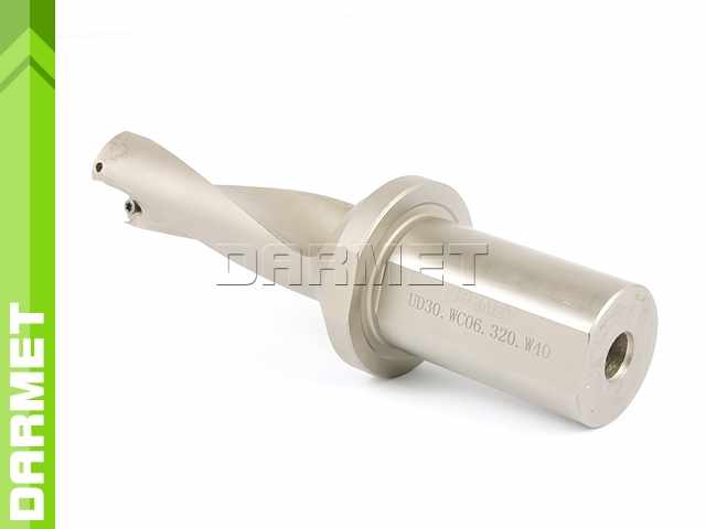 Wiertło składane 32 mm 3xD na płytki wieloostrzowe WCMX | chwyt walcowy 40 mm | chłodzenie wewnętrzne - DARMET (DE00WC06-40-320)