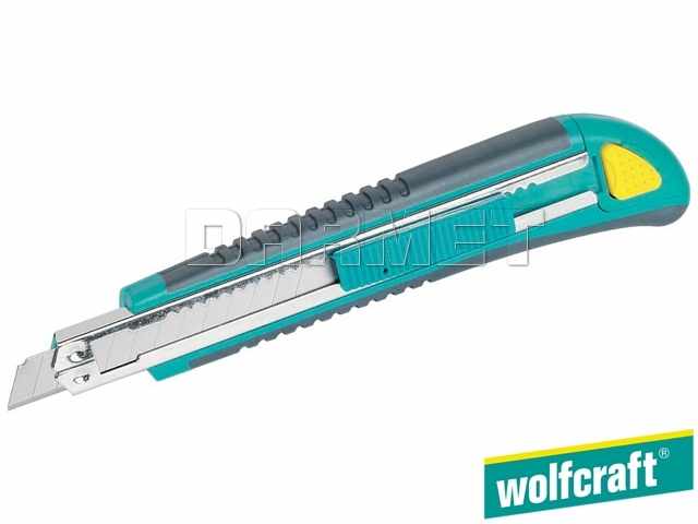 Nóż z odłamywanym ostrzem, szerokość ostrza: 9 mm - WOLFCRAFT WF4139000