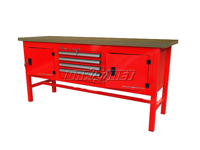 STÓŁ WARSZTATOWY Z SZAFKAMI - 1920x600 mm - FAST SERVICE (P-3-122-01)