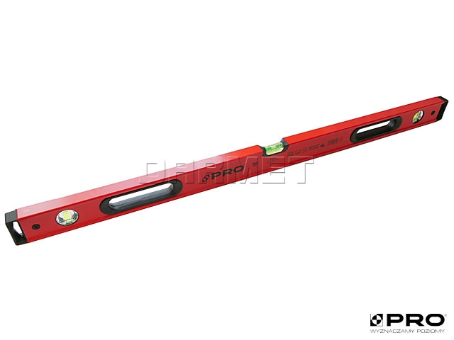 Poziomica czerwona 100CM ze wskaźnikami poziomu i pionu PRO900 HEAVY DUTY - PRO (3-01-01-D4-100)