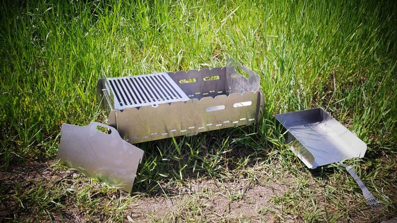 Grill składany, turystyczny ze stali nierdzewnej| 46,3 x 25 x 20 cm - DARMET