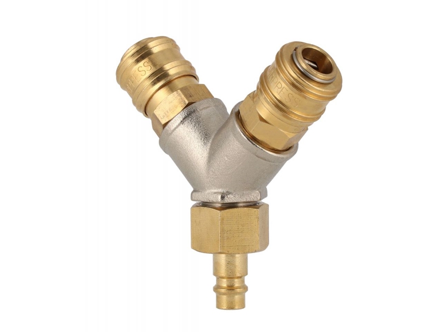 Trójnik typ Y 1/2" z szybkozłączami i wtykiem EURO - AIRPRESS 4303047