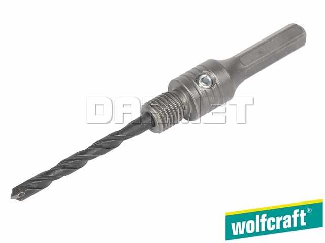 Trzpień mocujący sześciokątny z wiertłem centrującym, 8 x 80 mm - WOLFCRAFT WF5956000